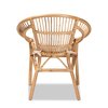 Baxton Studio Adrina Modern Bohemian Natural Brown Rattan Dining Chair 210-12713